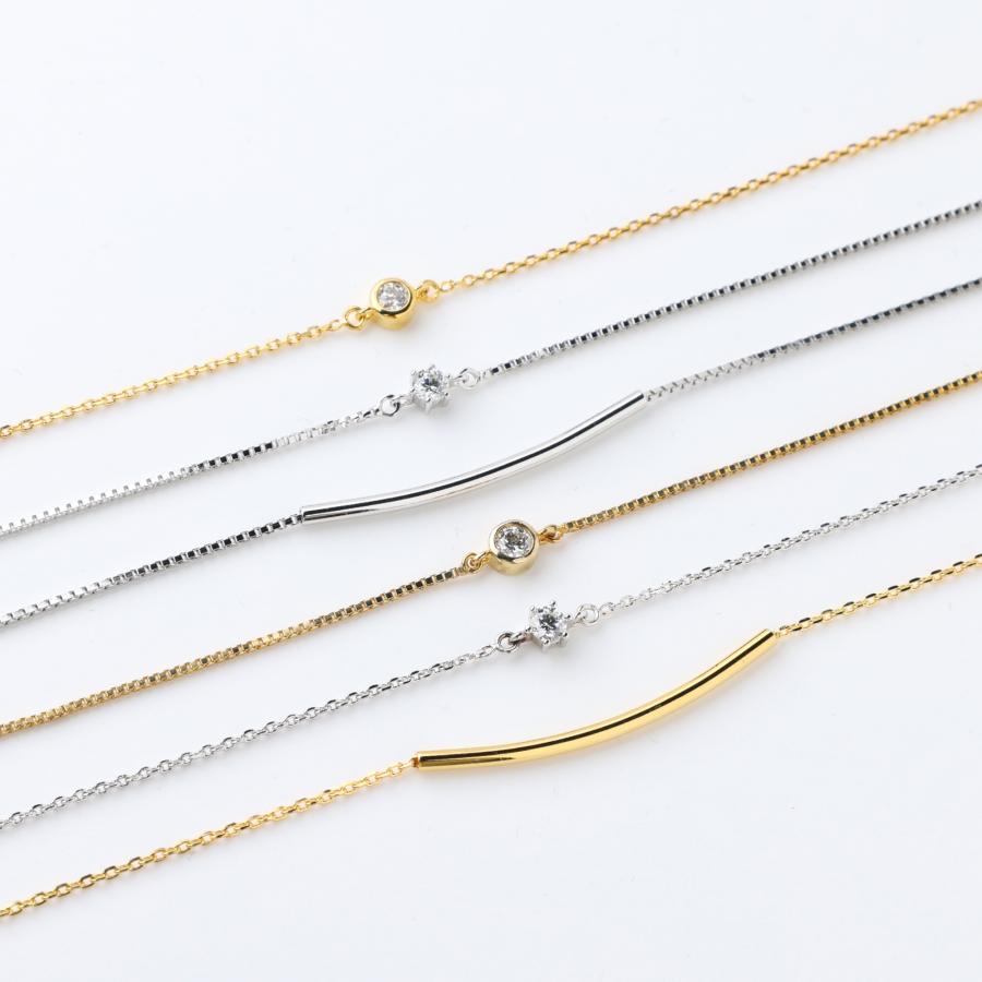 ブレスレット レディース ジルコニア チェーンブレスレット K18 ブレスレット レディース ジルコニア チェーンブレスレット K18