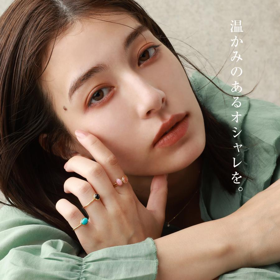 リング 指輪 レディース 天然石 ゴールド 赤珊瑚 オパール トルコ石