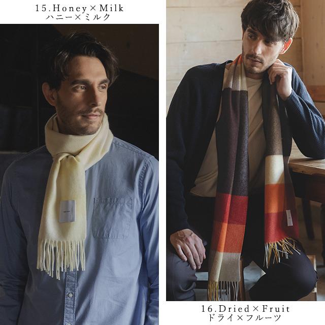 ハンティングワールド カシミヤ100% ロゴ総柄 マフラー ブラウン　美品 ソレイユ カシミヤブレンドウールチェック柄マフラー ブラウン