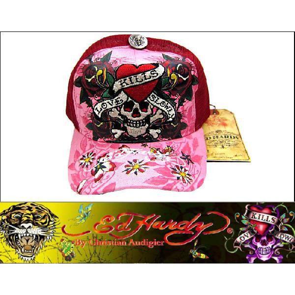 Ed Hardy エドハーディー CAP キャップ LKS ラブキル＆ローズ R1P0HA8D(54) あすつく｜maturi-japan