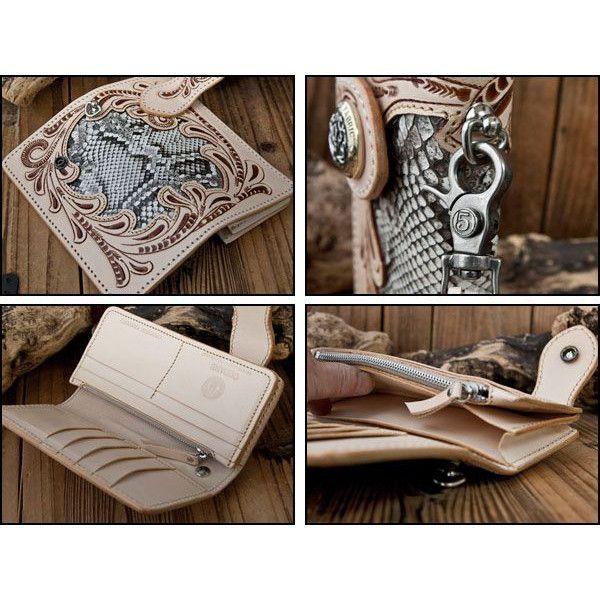 あすつく 【特典付き】GODANE ゴダン 天然ダイヤモンドパイソン&サドルレザー 長財布　spcw088（126） 特典付き