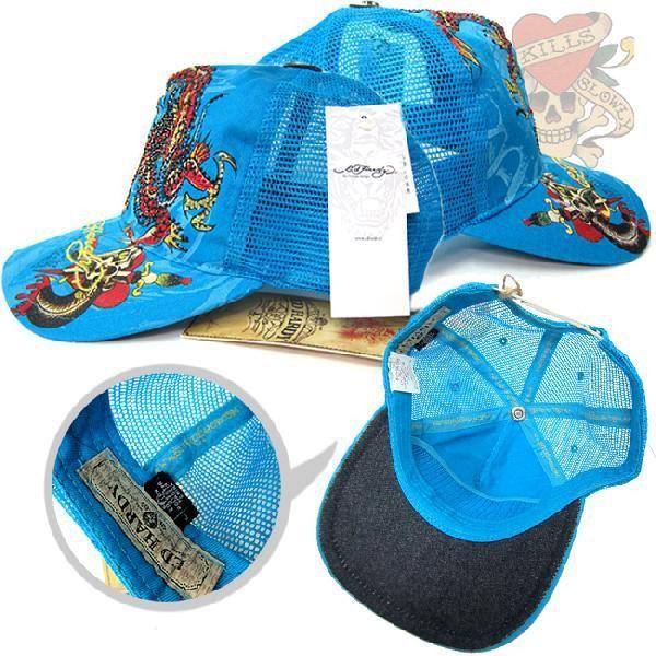 Ed Hardy エドハーディー SPECIALTY PLATINUM CAP キャップ ラインストーン BLUE DRAGON C59RSPP508 (61) あすつく｜maturi-japan｜02