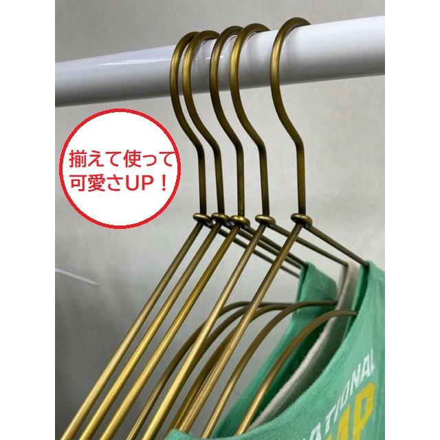 トップスハンガー１本　アンティークゴールド・素地グレー＜日本製＞おしゃれ　ヴィンテージ　高級感　数量限定　トップス　アウター |  | 05