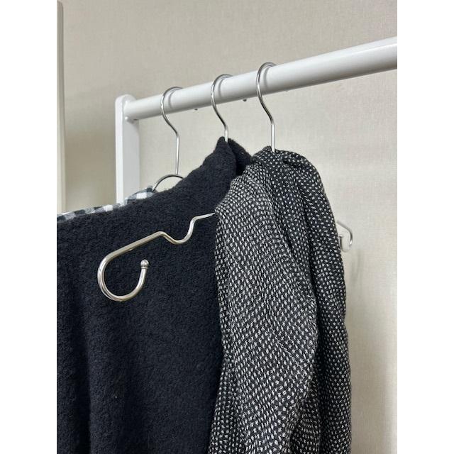 〈アウトレット〉おしゃれハンガー2本組　クロームメッキ＜日本製＞おしゃれ　高級感　数量限定　トップス　アウター　訳アリ |  | 04