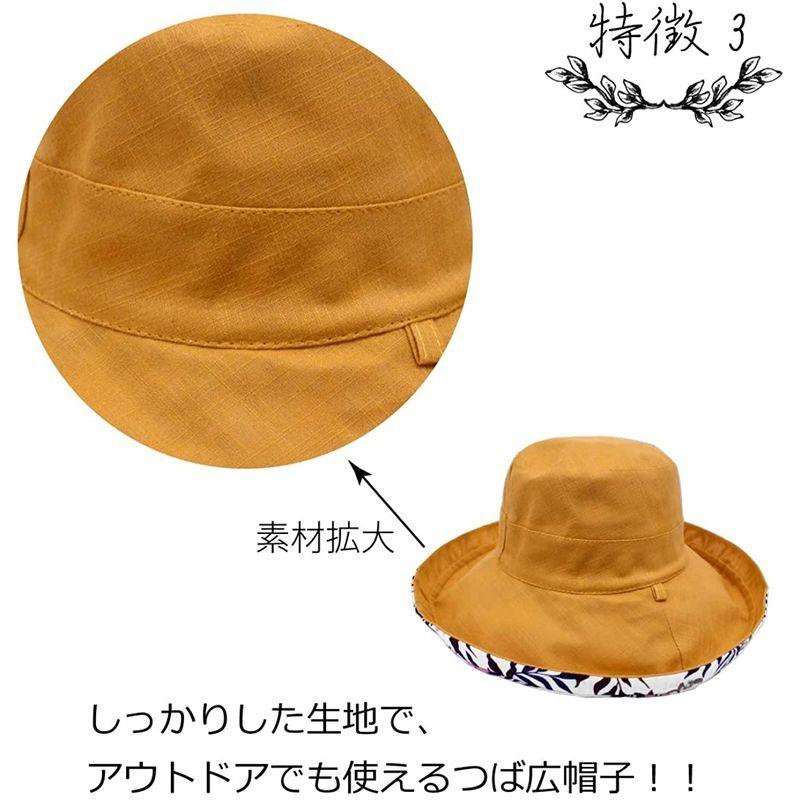 レディース帽子 ボタニカルキャペリン 6colors ha708 (クリーム)｜matutake2-store｜03