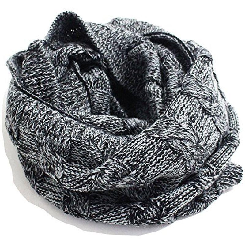 在庫限り Quintetto クインテット あったか ミックスニット スヌード メンズ マフラー ネックウォーマー レディース グレー ネイビー レ 初回限定 Fsl Gabon Com