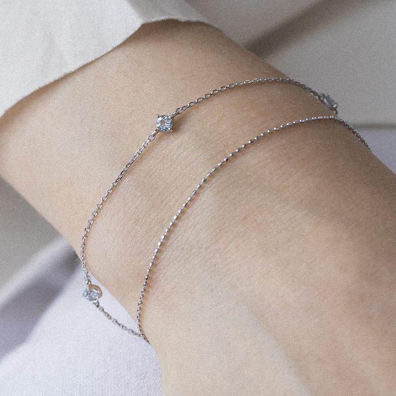 きれい 4℃ (ヨンドシー) K10ホワイトゴールド(WG)アクアマリン