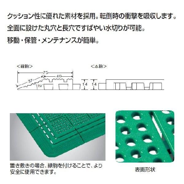 水切りマット 業務用 サンソフト 本駒 30×30cm 山崎産業 F-122-HK すのこ スノコ ジョイント式 施設 水回り 安全 快適｜matya｜02