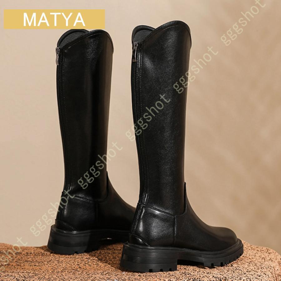 ブーツ スクエアトゥ 大きい 筒周り ゆったり ロング レディースロング