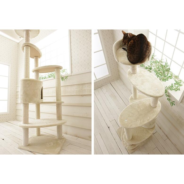 【Mauタワーミルキーエッグ】キャットタワー 人気 据え置き 子猫 シニア猫 ハンモック取付可 スリム 省スペース 多頭飼い 爪とぎ 麻縄 交換 安定 シンプル | ブランド登録なし | 08