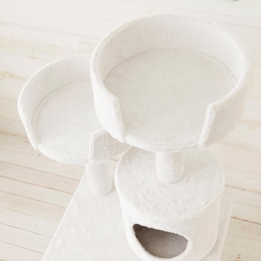 【Mauタワーココ】キャットタワー 人気 据え置き コンパクト 子猫 ハンモック取付可 スリム 省スペース 多頭飼い 128cm　白 爪とぎ 麻縄 交換 安定 シンプル | ブランド登録なし | 03