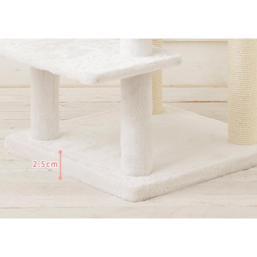スリム キャットタワー❤️全麻縄巻き麻紐爪とぎ 置き型 ホワイト キャットタワー 突っ張り スリム 猫タワー おしゃれ 全高235