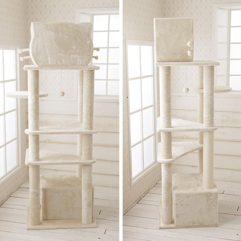 【スペシャルプライス32,560円→27,500円 Mauタワープリシャトー】キャットタワー 据え置き 大型猫 ハンモック取付可 多頭飼い 麻縄 交換 かわいい おしゃれ | ブランド登録なし | 04