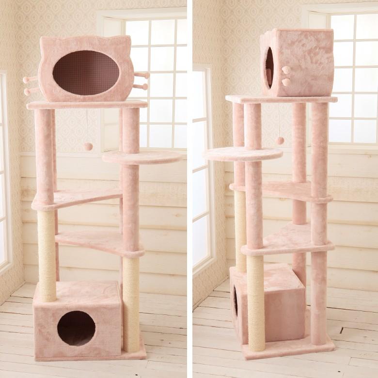 【スペシャルプライス32,560円→27,500円 Mauタワープリシャトー】キャットタワー 据え置き 大型猫 ハンモック取付可 多頭飼い 麻縄 交換 かわいい おしゃれ | ブランド登録なし | 05