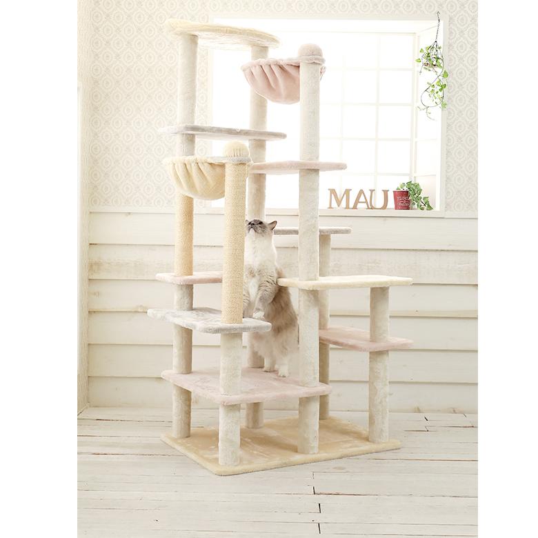 ギフト 新品未開封 値下げ New Mauタワーカラフル ネコ キャットタワー 猫用品 News Elegantsite Gr