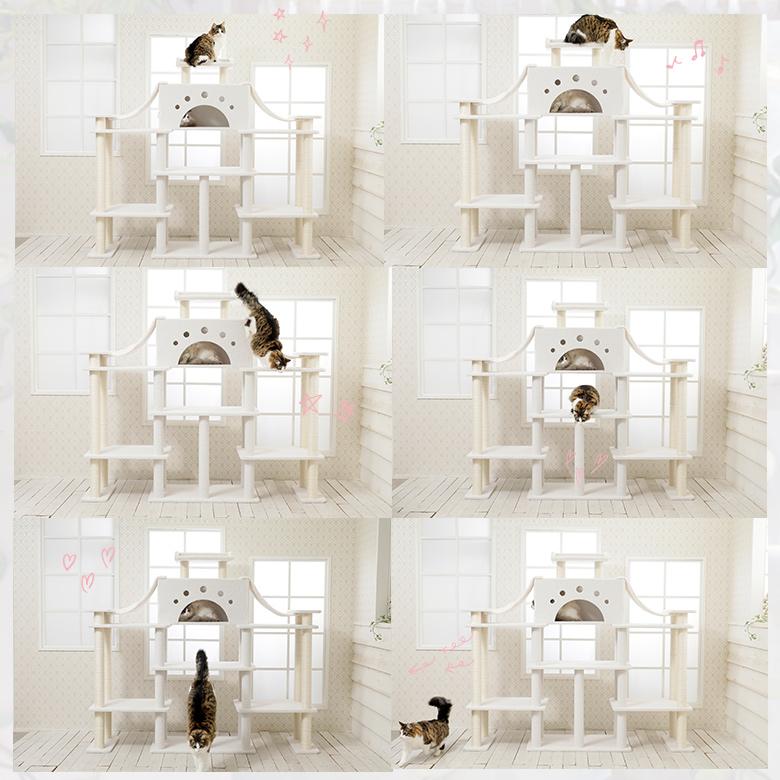 【スペシャルプライス58,960円→45,100円 Mauタワーヴィコロ】キャットタワー 据え置き 大型猫 シニア猫 多頭飼い 爪とぎ 麻縄 交換 安定 かわいい おしゃれ | ブランド登録なし | 06
