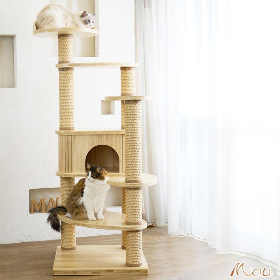 Mau（マウ） 【Mauタワー国産桐リッチエッグ】キャットタワー 日本製