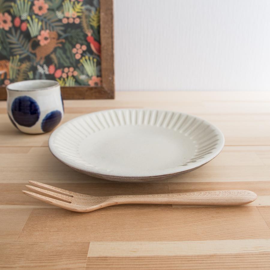 小石原焼 翁明窯元 皿 丸皿 しのぎ皿小 しのぎ 陶器 器 マット ギフト