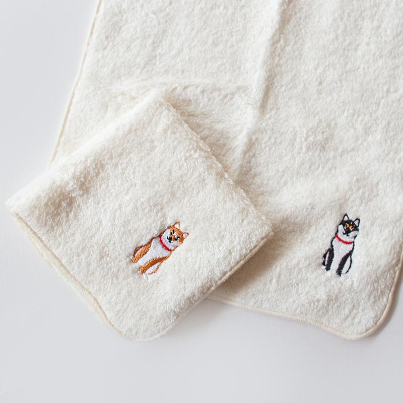 猫 CAT 刺繍 犬 柴犬 DOG タオル ハンカチ タオルハンカチ 日本 猫 CAT 刺繍 犬 柴犬 DOG タオル ハンカチ タオルハンカチ 日本