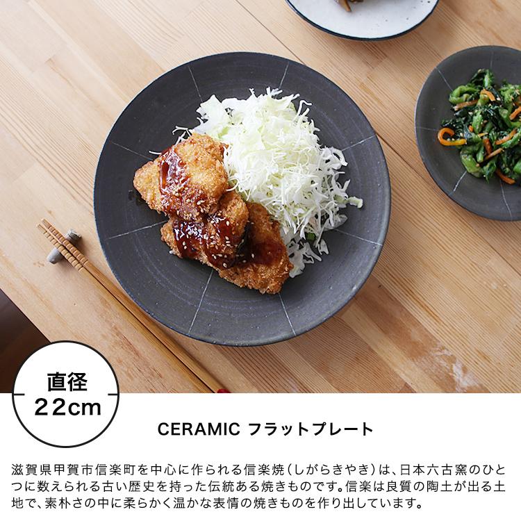 皿 食器丸皿 大皿 プレート リム皿 フラットプレート 陶磁器 信楽焼  CERAMIC サラダ 肉料理 魚料理 ギフト 日本製 RESTFOLK｜maum-shop｜05