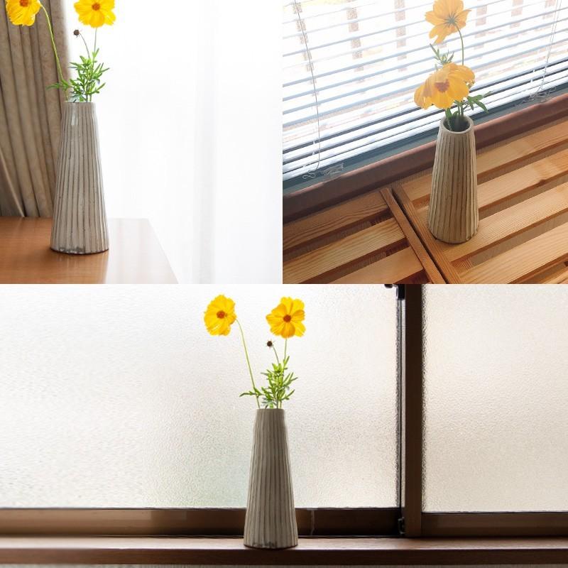 花器 花瓶 フワラーベース 一輪挿し 陶器 器 粉引 しのぎ 天草 陶磁器