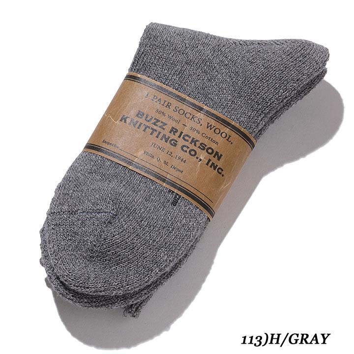 BUZZ RICKSONS バズリクソンズ 1PAIR SOCKS, WOOL “BUZZ RICKSON KNITTING CO., INC. ” No.BR02720 | BUZZ RICKSON'S | 02