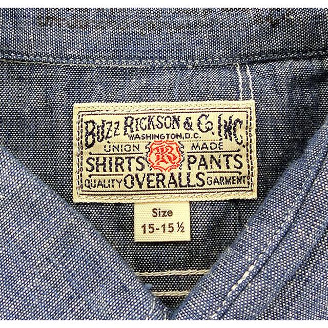 BUZZ RICKSON'S バズリクソンズ BLUE CHAMBRAY WORK SHIRTS No.BR25995