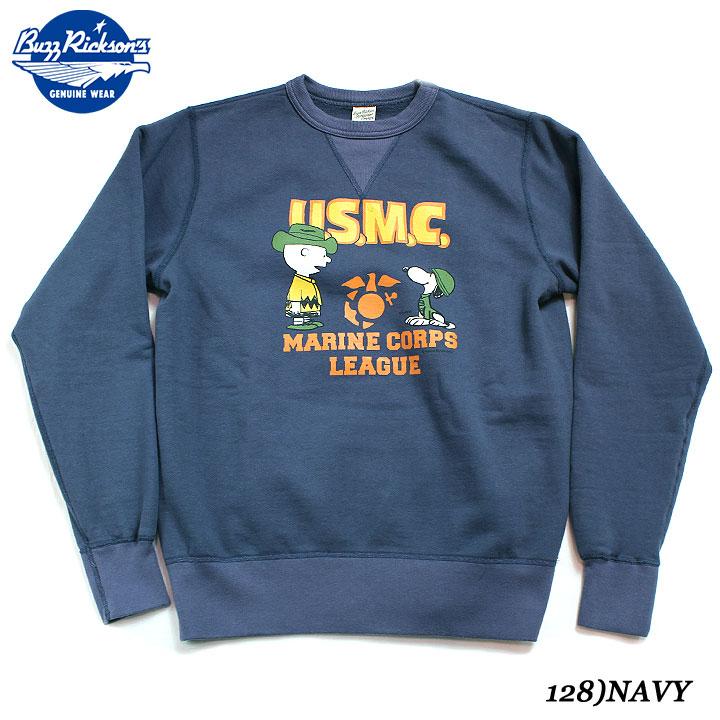 BUZZ RICKSON'S × PEANUTS バズリクソンズ × ピーナッツ SET-IN CREW SWEAT "U.S.M.C. " Style No.BR69073 | BUZZ RICKSON'S