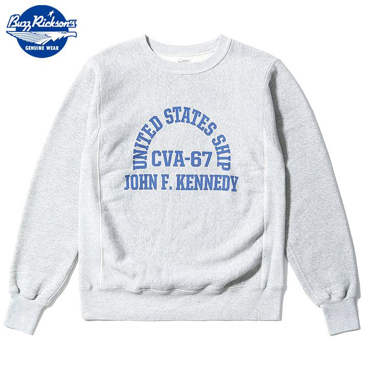 BUZZ RICKSON'S HORIZONTAL KNITTING SWEAT SHIRT CVA-67 J.F. KENNEDY” Style No.BR69645 | BUZZ RICKSON'S