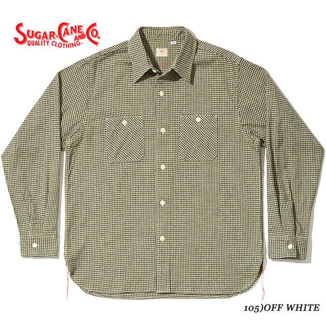 Sugar Cane TWILL CHECK WORK SHIRT No.SC28739