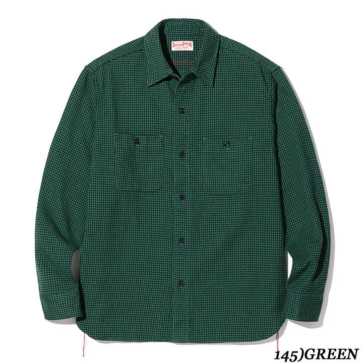 SUGAR CANE Sugar Cane TWILL CHECK WORK SHIRT No.SC28953