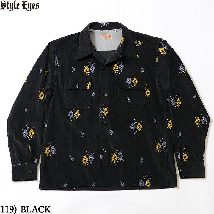STYLE EYES スタイルアイズ 50's ROCKABILLY CORDUROY L/S SPORTS SHIRT