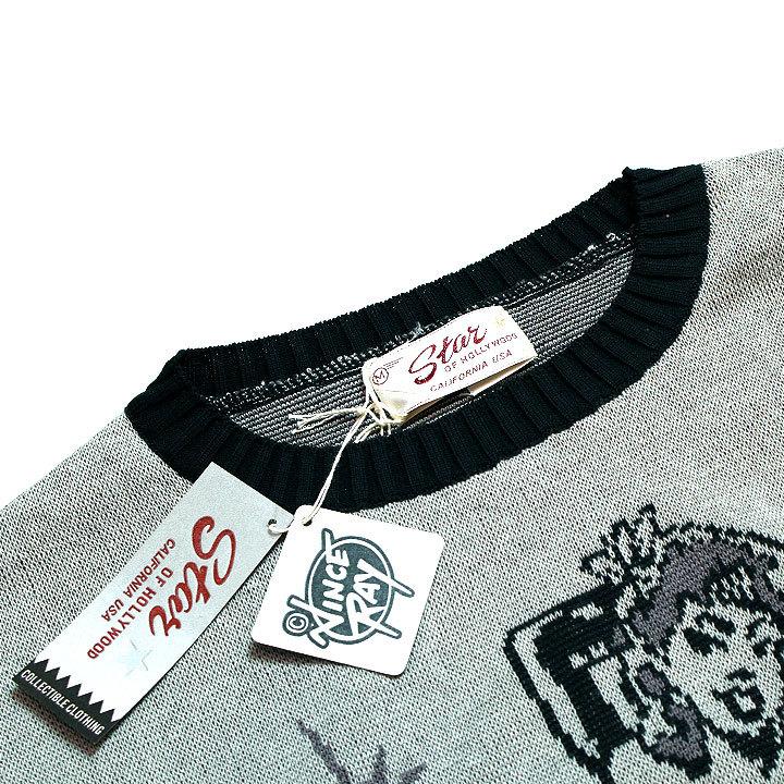 STAR OF HOLLYWOOD COTTON JAQUARRD KNIT CREW NECK SHIRT 