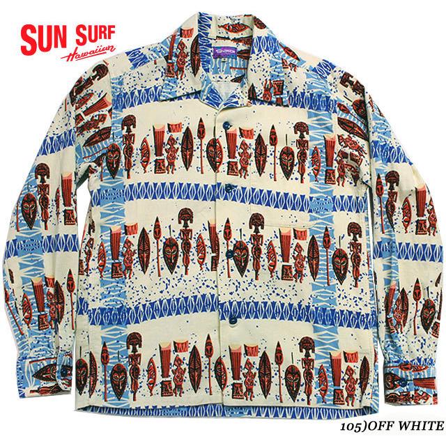 SUN SURF×SHAG LONG SLEEVE OP COTTON CORDUROY"NATIVE TIKI MASK" Style No.SS28757｜maunakeagalleries