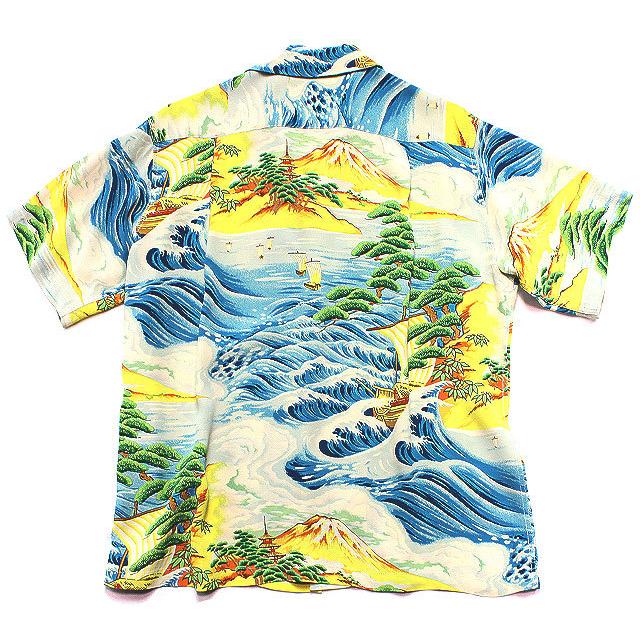 Sサイズ アロハシャツ Surf Sun SUN L RAYON HAWAIIAN ハワイアンシャツ アロハシャツ サンサーフ SURF トップス