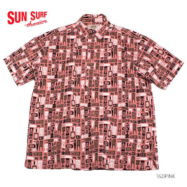 SUN SURF by Masked Marvelサンサーフ×別注 アロハシャツCOTTON P/O SHIRT"TIKI ALLOVER"Style No.SS38150MGPO｜maunakeagalleries