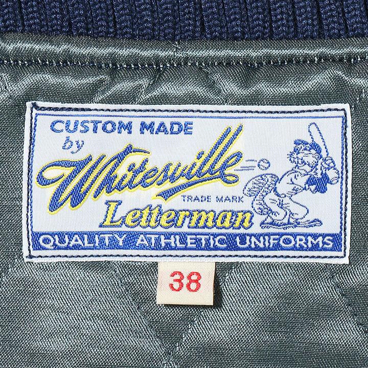 WHITESVILLE 30oz. WOOL MELTON AWARD JACKET “BULLDOGS” (NAVY) No.WV15604-128の画像