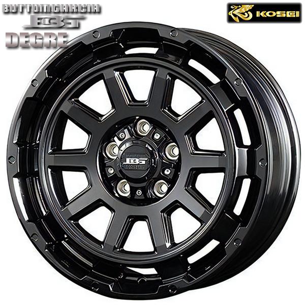 90ノア等 KOSEI 下つ方ガルシア ディグレ 16in 6.5J 5H114.3 +38 グロッシーブラック 軽銀銀輪単品 4本仕かける 貨物輸送無料