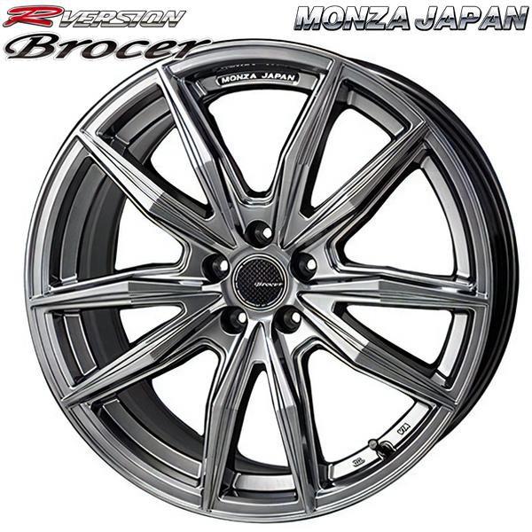 MONZA Rバージョン ブロッカー 19インチ 1.5J 5H114.3 +22 ジャニックハイパーブラック アルミホイール単品 1本 4本以上送料無料