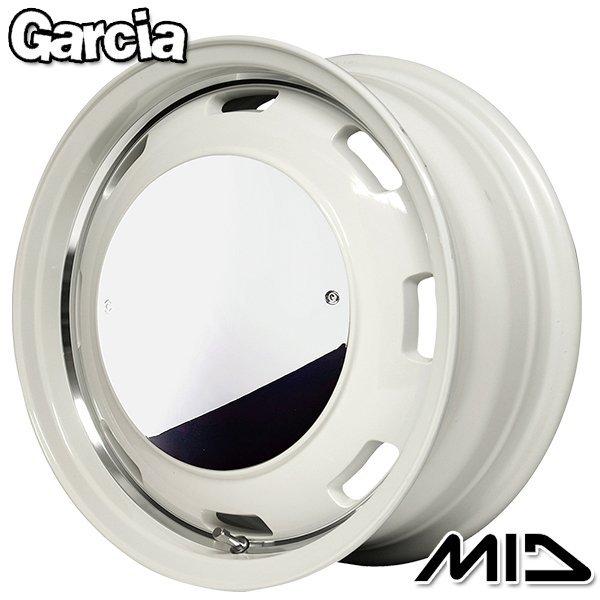 MID ガルシア シスコ ムーン 16インチ 5.5J 5H139.7 +20 オールドイングリッシュホワイトリムヴァーレイポリッシュ アルミホイール単品 4本セット 1台分