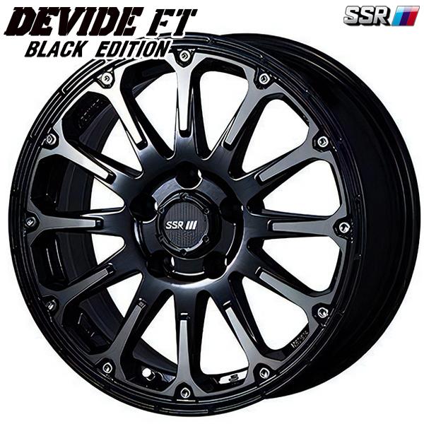 デリカD5等 SSR DEVIDE ディバイド FT ブラックエディション 16インチ 7.0J 5H114.3 +35 アッシュブラック アルミホイール単品 1本 4本以上送料無料