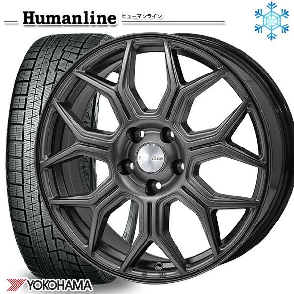 185/60R15インチ ヨコハマ アイスガード IG60 5H100 スタッドレスタイヤホイール4本セット ヒューマンライン HS10M DG