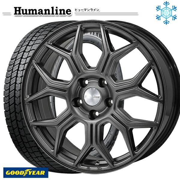 10シエンタ 185/65R15インチ グッドイヤー アイスナビ8 ICE NAVI8 5H100 スタッドレスタイヤホイール4本セット ヒューマンライン HS10M DG