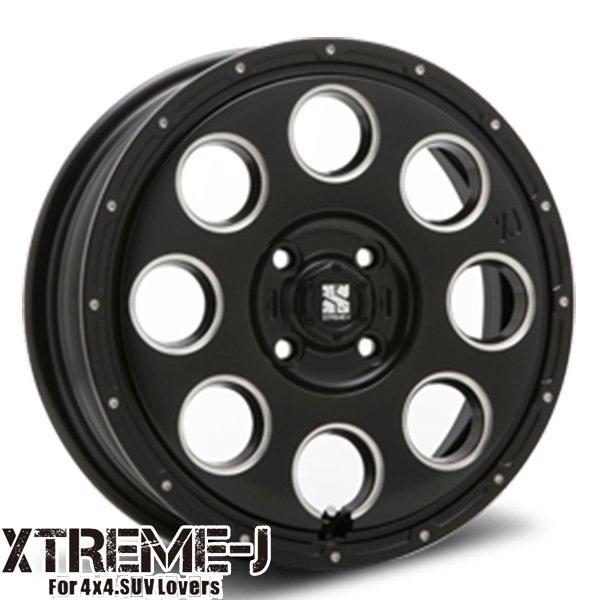 N-BOX等 MLJ エクストリームJ KK03 サテンブラックミルド 14インチ 4.5J 4H100 +45 アルミホイール単品 4本セット 送料無料