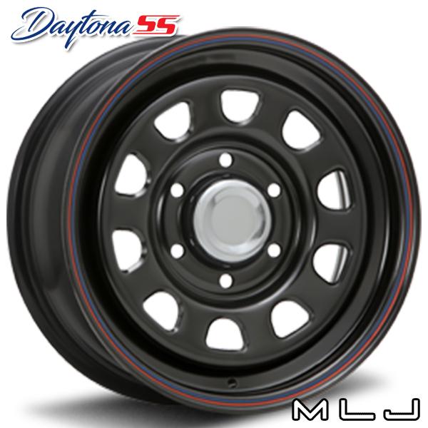 朱夏タイア 車輪4本仕掛ける 195/80R15in 6H139.7 MLJ デイトナSS 黒いこと MUDSTAR マッドスター RADIAL M/T 白いこと雁の使い 車、バイク、自転車-夏タイヤ、ホイールセット-自動車
