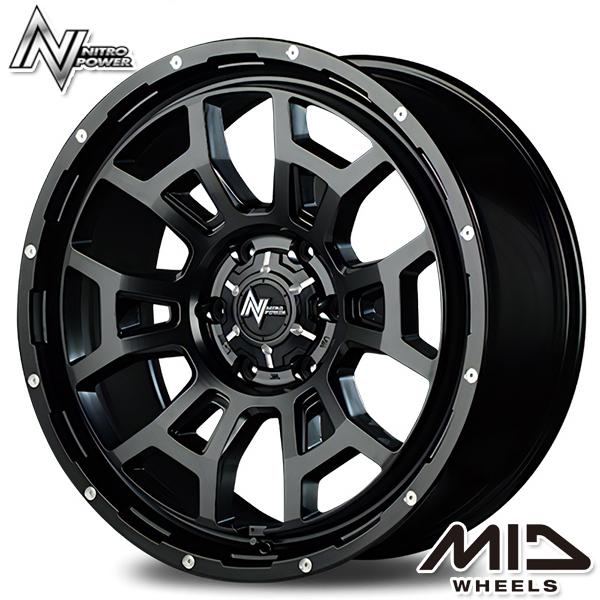 Mid ナイトロパワー H6 スラッグ 4本以上送料無料車 バイク 自転車 インチ 8 5j 6h139 7 タイヤ ホイール エムオートギャラリー新横浜店 インチ 通販 アルミホイール単品 1本 セミグロスブラック マシニング 4本以上送料無料 初回限定 の