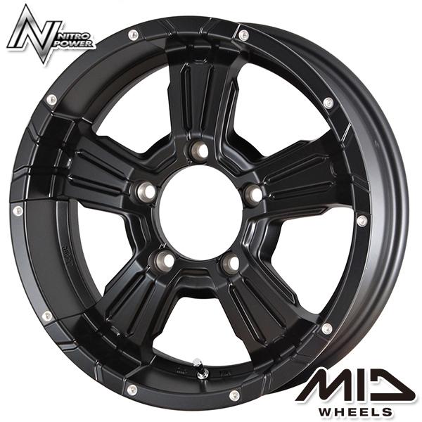 ジムニーシエラ ホイールセット 185/85R16インチ 5H139 MID ナイトロパワー クロスクロウ SGB/PD トーヨー オープンカントリー R/T ホワイトレター