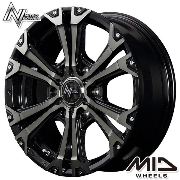 マルカサービス - 御機嫌はやりっ児 MID ナイトロパワー ジャベリン 16in 6.5J 6H139.7 +38 BKメタリックポリッシュ/BC/ピアスミルド 軽銀車輪単品 1本 4本以上貨物輸送無料 車、バイク、自転車-アルミホイール