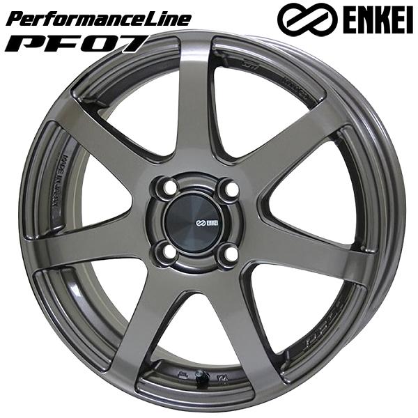 ENKEI エンケイ パフォーマンスライン PF07 16インチ 6.5J 4H100 +53 ダークシルバー アルミホイール単品 1本 4本以上送料無料｜mauto