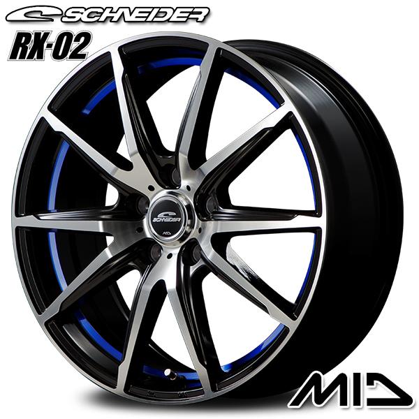 2月27日最大16倍 サマータイヤ ホイール4本セット 215/45R17インチ 5H114 MID シュナイダー RX-02 BLUE ニットー NITTO NT555G2